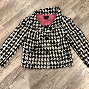 Black & White Button-up Formal Jacket